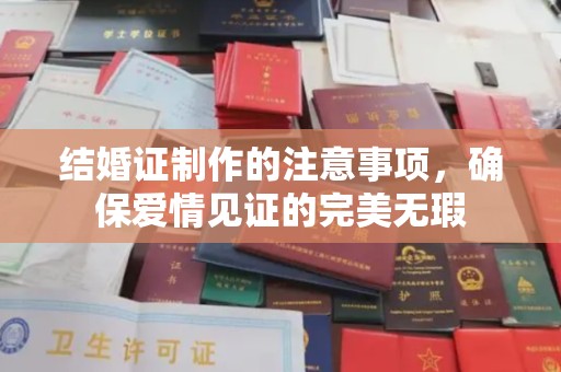 都安结婚证制作的注意事项，确保爱情见证的完美无瑕