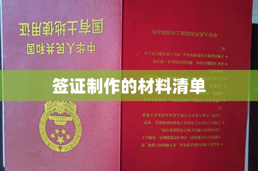 都安签证制作的材料清单